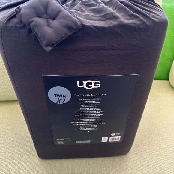 NWT UGG Twin/ Twin XL Devon Set Black - Picture 3 of 5